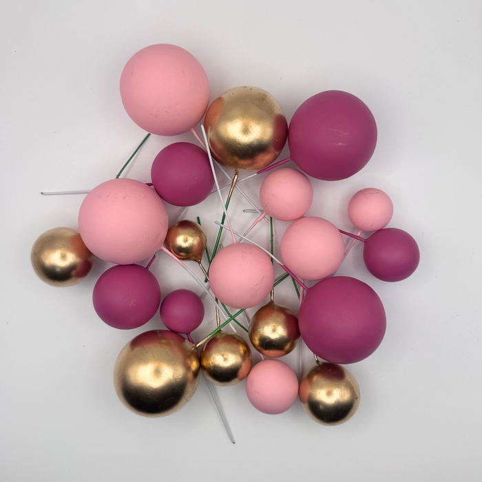 Cake Ball Toppers 20pc - Pink Glam