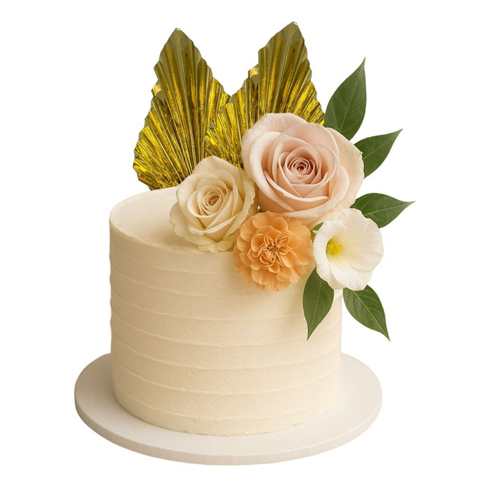 Paper Fan Cake Topper 2pc - Metallic Gold