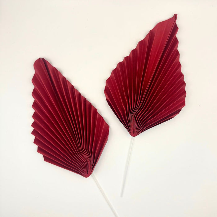 Paper Fan Cake Topper 2pc - Red