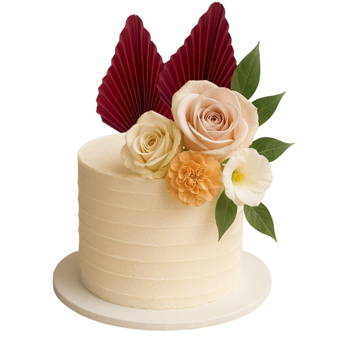 Paper Fan Cake Topper 2pc - Red