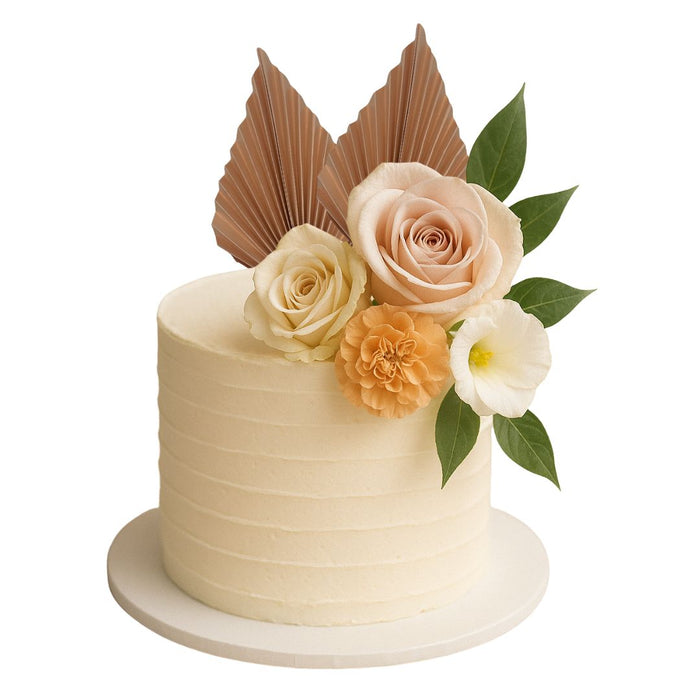 Paper Fan Cake Topper 2pc - Peach