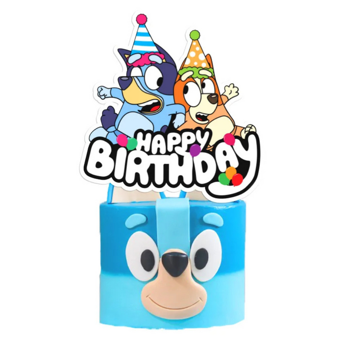 Bluey Happy Birthday Cake Topper