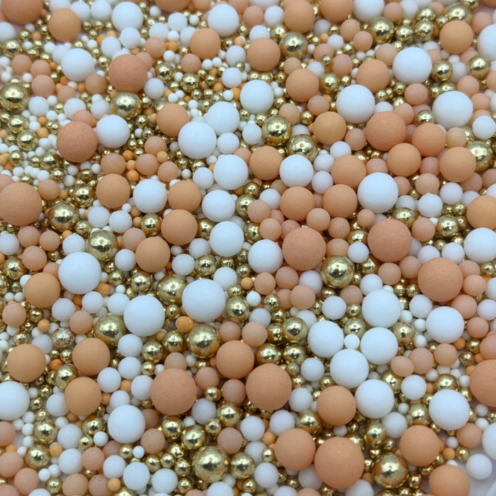 Sprinkle Mix - Peach & Gold Luxe Mix 100g