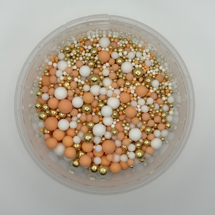 Sprinkle Mix - Peach & Gold Luxe Mix 100g