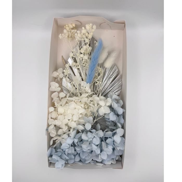 Dried Flower Box - Blue And White
