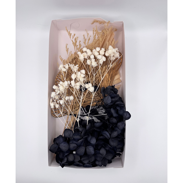 Dried Flower Box - Black And Gold