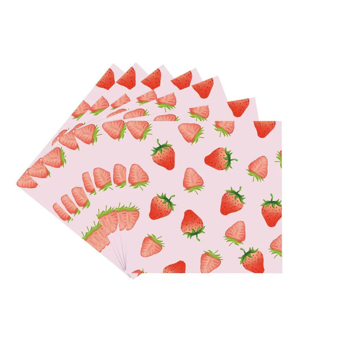 Strawberry Birthday Lunch Napkins - 20pk