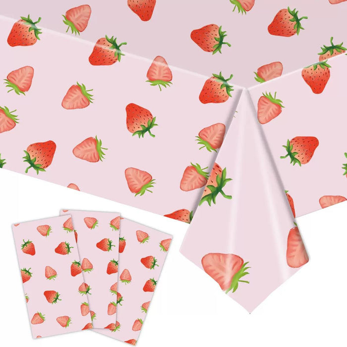 Strawberry Birthday Rectangle Tablecover 1pc