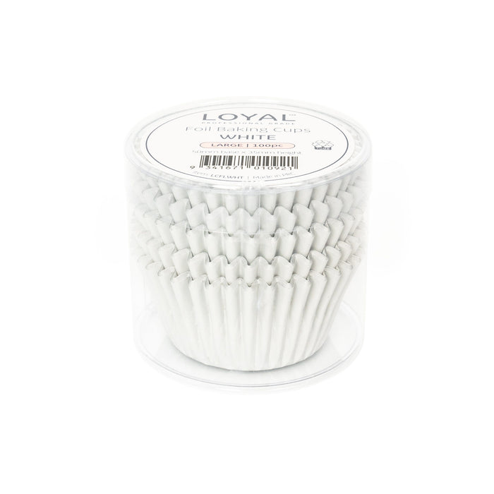 LOYAL Foil Baking Cups White - Large (100pc)