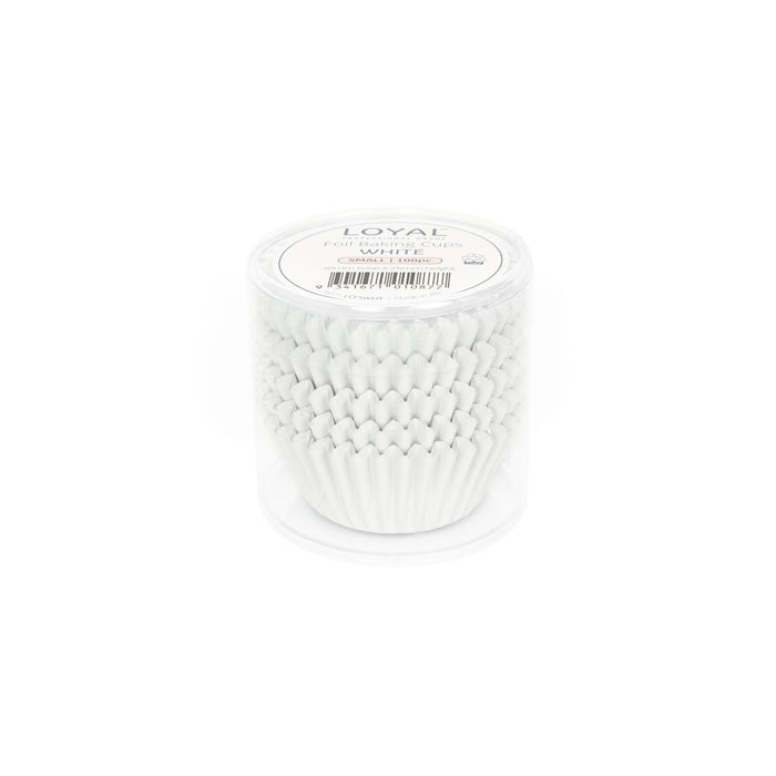 LOYAL Foil Baking Cups White - Small (100pc)