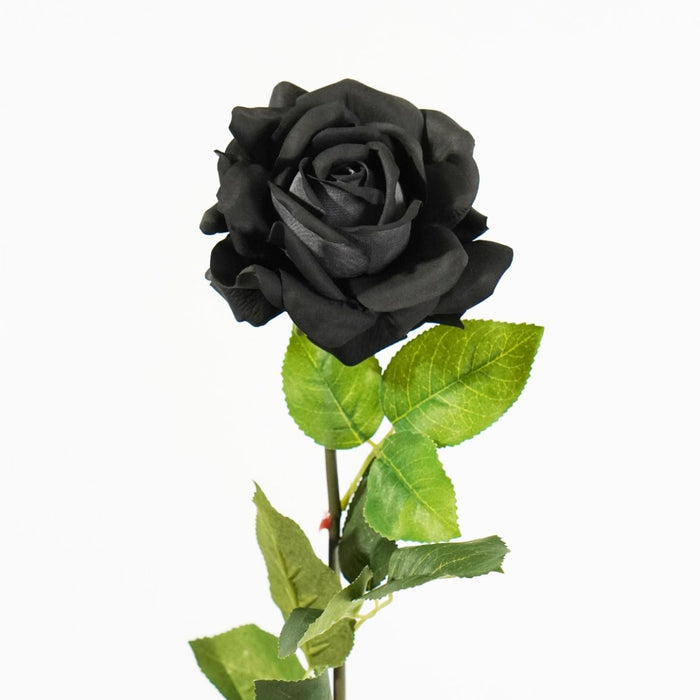 Bella Tea Rose Stem (Black) Natural Touch