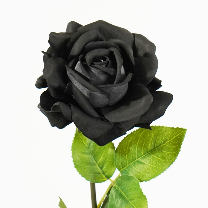 Bella Tea Rose Stem (Black) Natural Touch