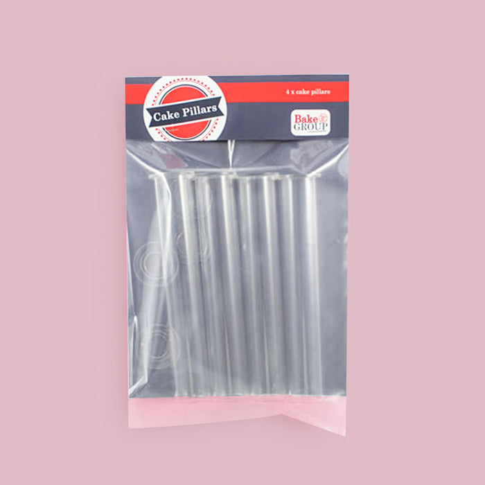 Acrylic CAKE PILLARS (Set of 4) - 15cm