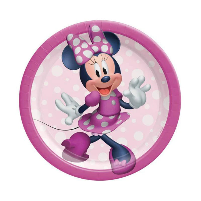 Minnie Mouse Birthday Plates 7inch Round