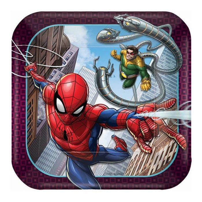 Spiderman Birthday Plates 7inch Square