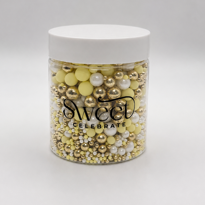 Lemon Pearl Sprinkles 100g - Sweet Celebrate