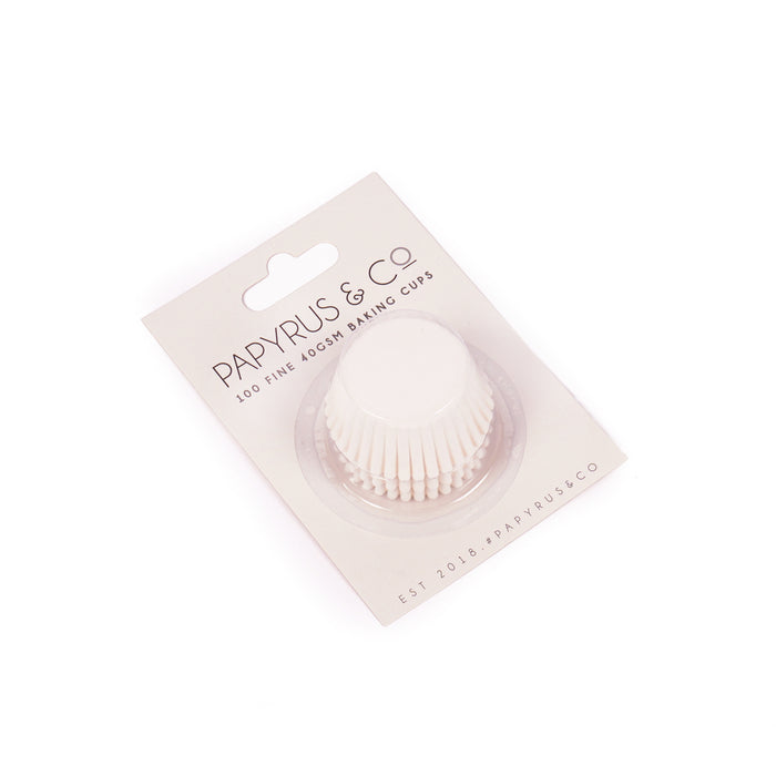 Mini WHITE Greaseproof Paper Baking Cups (50 pack) - 35mm Base