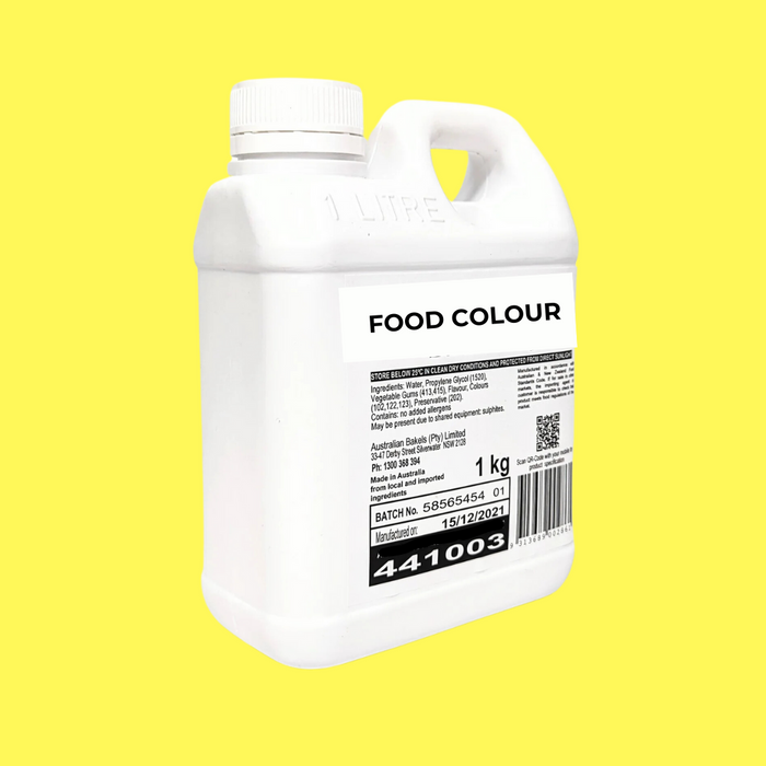 Bakels Liquid Colour 1L - Lemon Yellow *Pre Order*