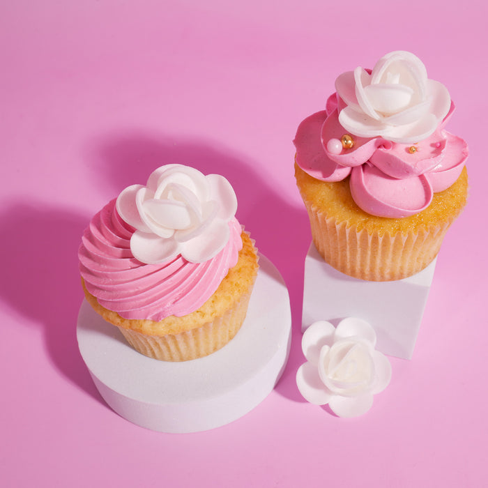 White Wafer Rosettes (6 Pack)