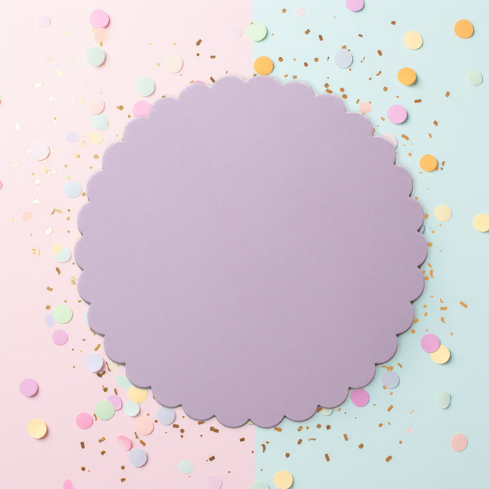10" Scalloped Cake Board - PASTEL LILAC