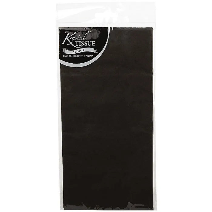 Folded Tissue Paper Sheets 5pk - Black