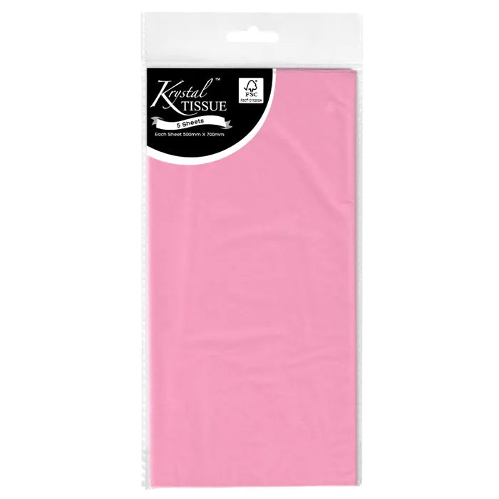 Folded Tissue Paper Sheets 5pk - Light Pink