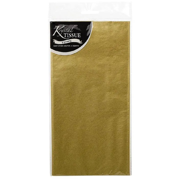 Folded Tissue Paper Sheets 5pk - Gold