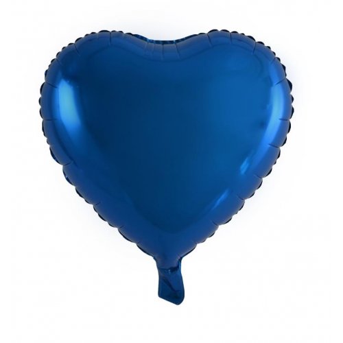 45cm Dark Blue Heart Shaped Foil Balloon