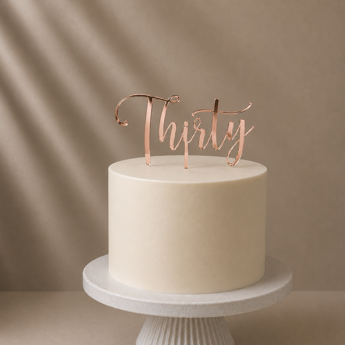 Thirty Acrylic Cake Topper