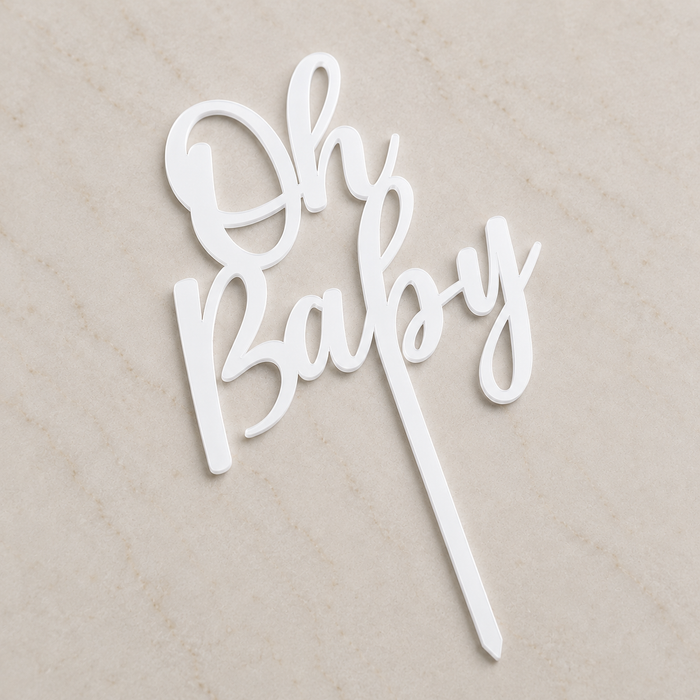 Oh Baby Acrylic Cake Topper