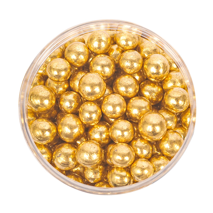 Crunchy SHINY GOLD 6mm Sprinkles (75g)