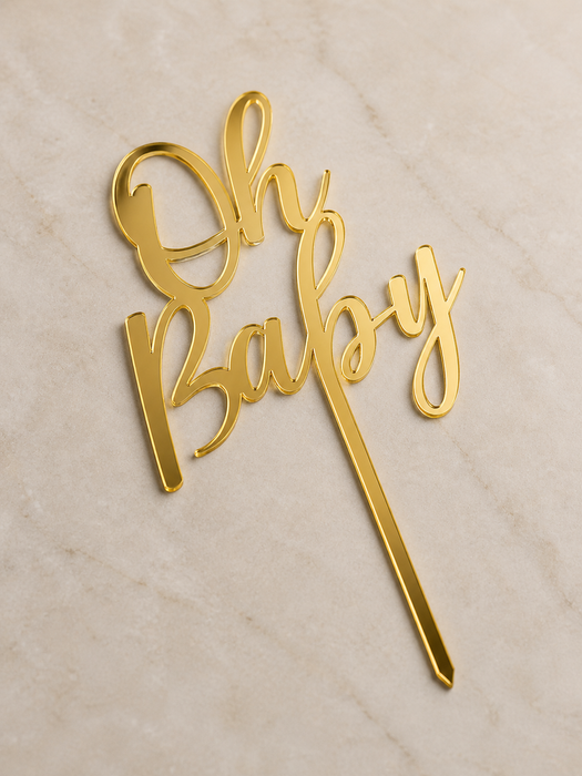 Oh Baby Acrylic Cake Topper