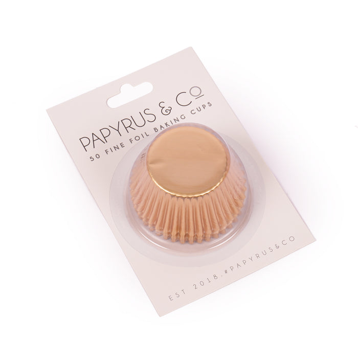 Standard SOFT GOLD Foil Baking Cups (50 pack) - 44mm Base