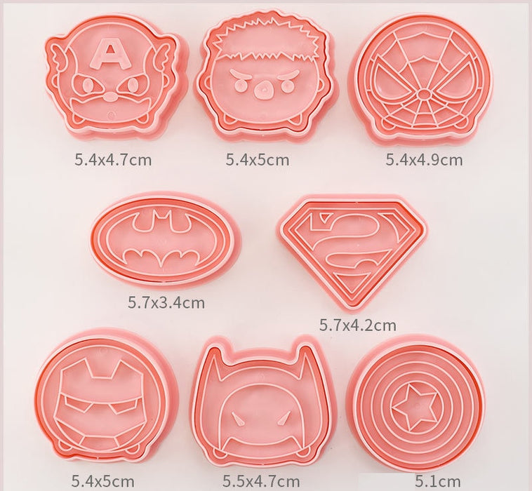 Super Heroes Cookie Cutters Set 8pc