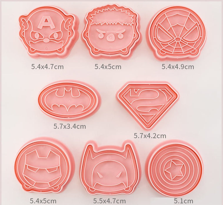 Super Heroes Cookie Cutters Set 8pc