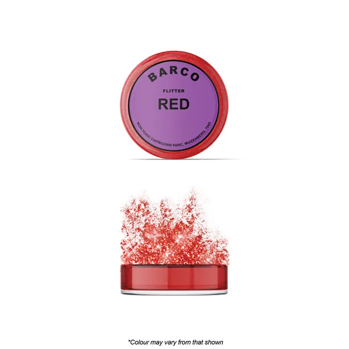 Barco Flitter Glitter Non Toxic 10ml - Red