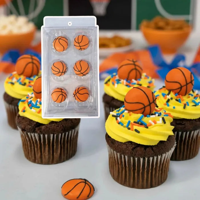 Basketball Sugar Decorations 6pc
