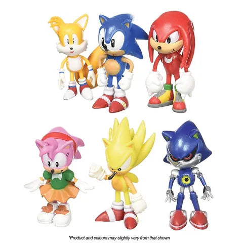 Sonic The Hedgehog Plastic Figurines 6pc set