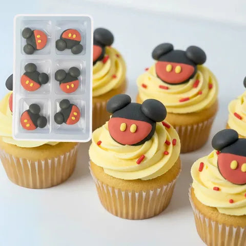 Mickey Mouse Sugar Decorations 6pc