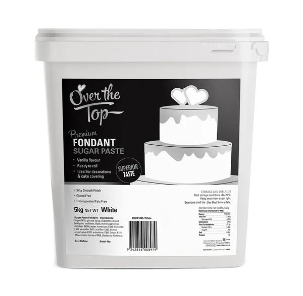 Over The Top White Fondant 5kg - Premium White Fondant