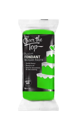 Over The Top Fondant Grass Green 1kg