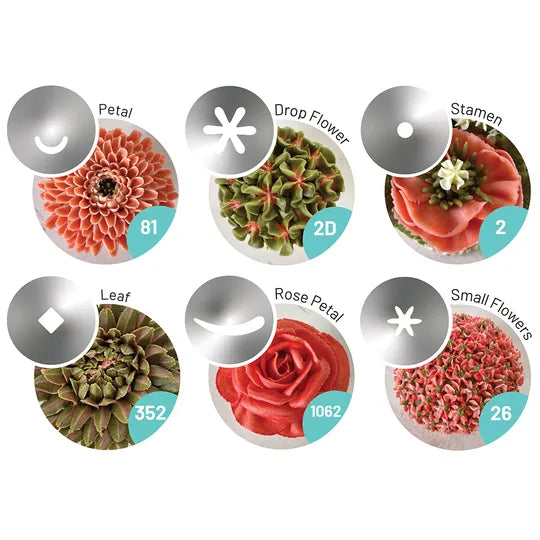Mondo Flower Piping Set 10pc