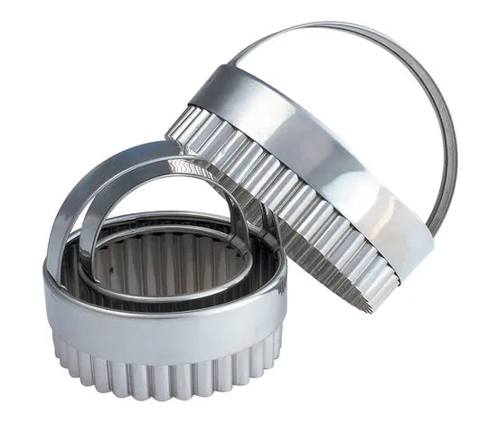 Mondo Round Crinkled Cutter Set 3pc