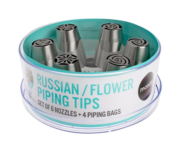 Russian/Flower Piping Tip 10pce Set by Mondo