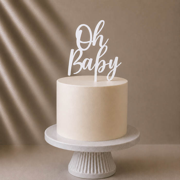 Oh Baby Acrylic Cake Topper