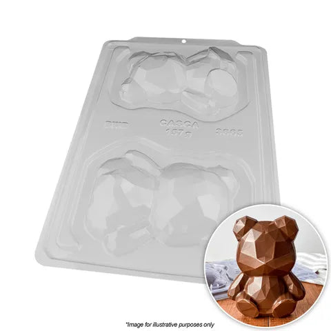 Plastic Large Geo Chocolate Bear Mould