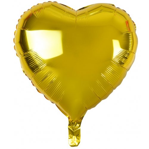 45cm Gold Heart Shaped Foil Balloon