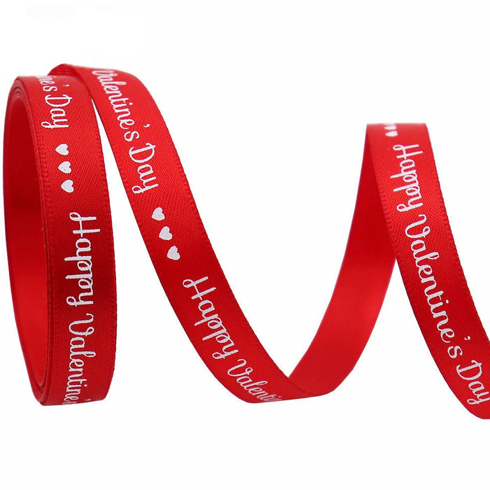 Happy Valentines Day 1cm x 4.5m - Ribbon Roll