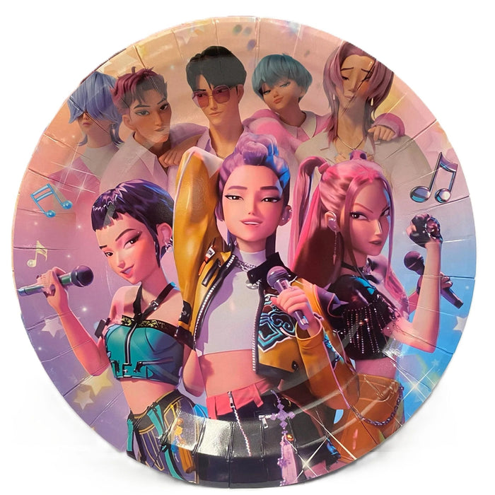 KPop Demon Hunterz Round Paper Plate 10" - 10pk