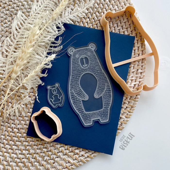 Bear and Cub Cutter & Debosser Set (Little Biskut Level Up!)